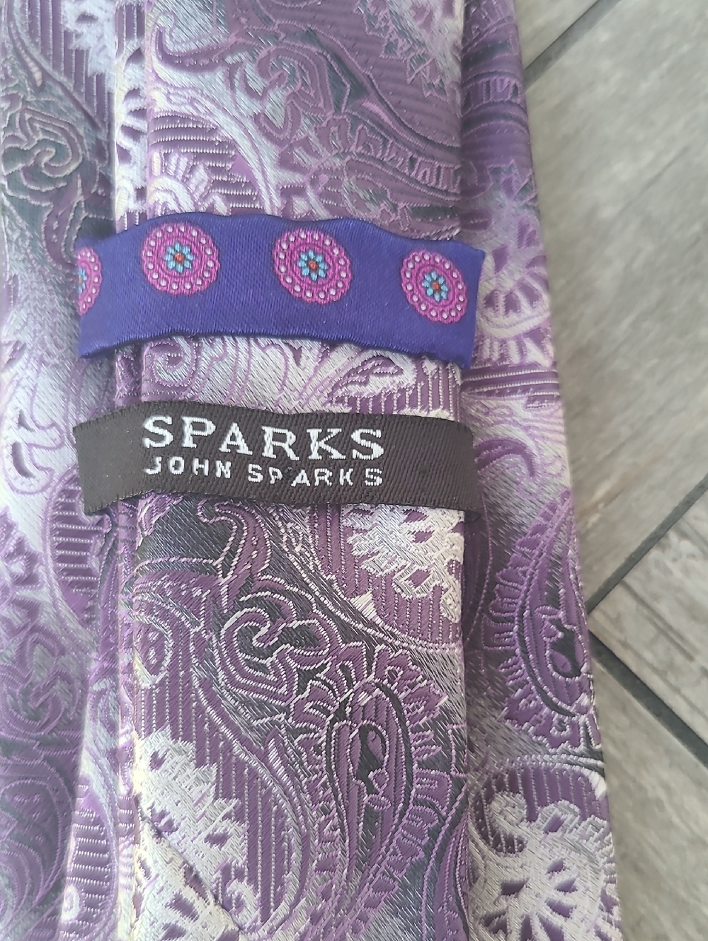 Sparks John Sparks Purple Paisley Tie